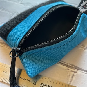 Bolsa EDC / Minibolsa / Billetera pequeña con cremallera / Bolso de transporte diario / Bolsa con velcro / Equipo EDC / Kit táctico azul y verde OD
