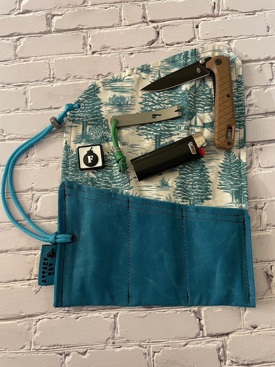 EDC Tool Roll Waxed Canvas Tool Pouch Every Day Carry Gear Edc Pocket