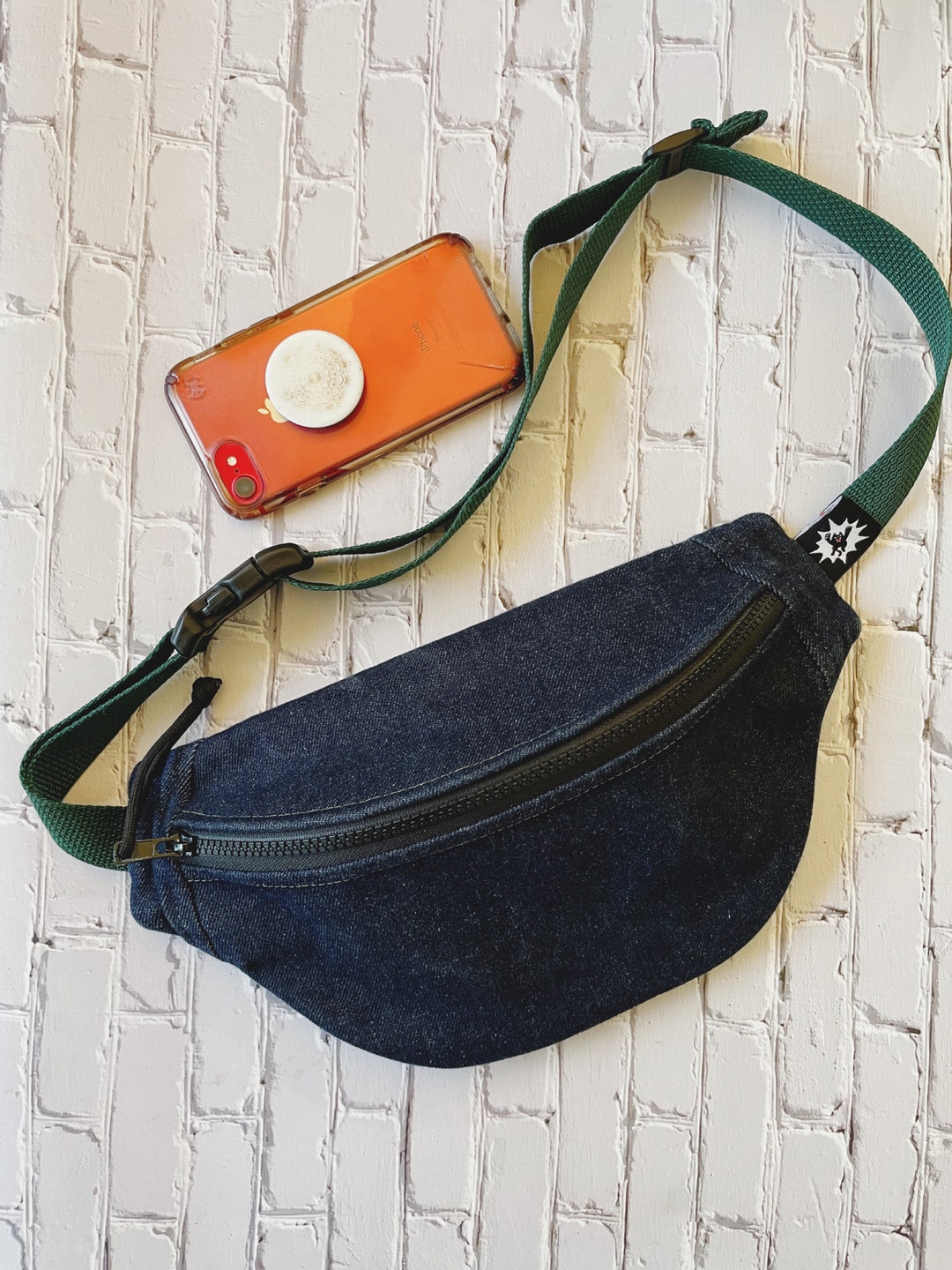 Denim Hip or Sling Bag for Women or Men Skate Bum Bag Jeans Canvas Hip