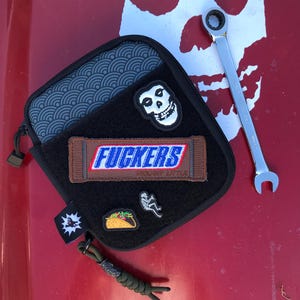Bolsa con cremallera EDC / Organizador de bolsillo pequeño / Estuche para cuchillos y linternas para uso diario / Parche y campo de visión de guardabosques / Juego de pañuelos tácticos