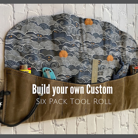 EDC Tool Roll Waxed Canvas Pouch Every Day Carry Gear Bag Edc Pocket Organizer Knife Roll Pocket Dump Display Hank Custom Sixer Etsy
