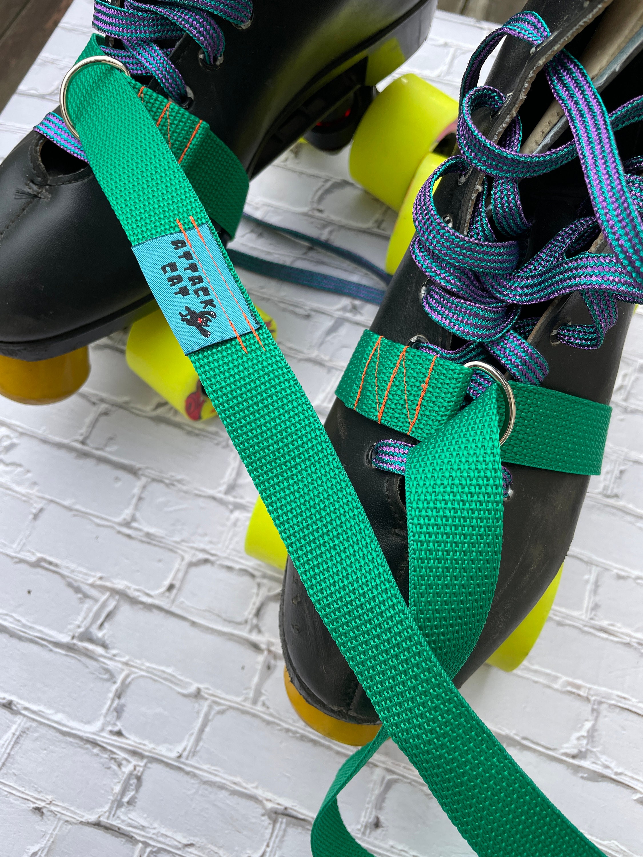 Green Skate Leash Roller Skate Strap Skate Bag Skate Etsy