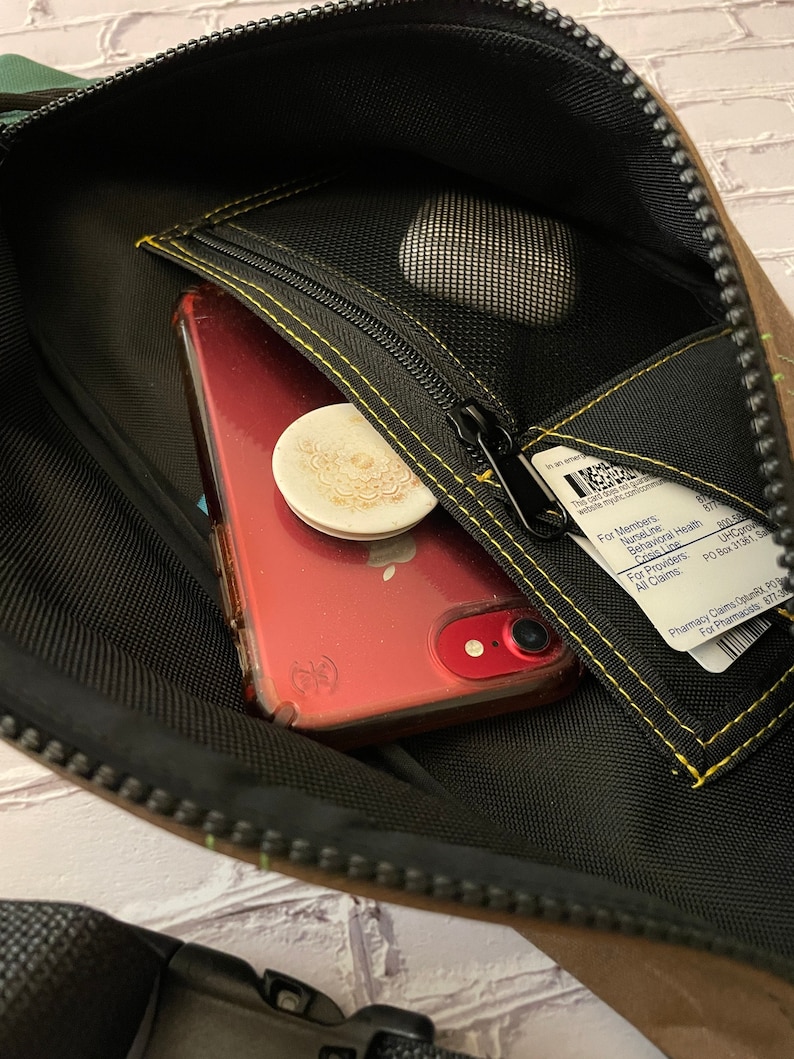 Waxed Canvas Sling Bag Roller Skate Bum Bag Brown Orange Etsy
