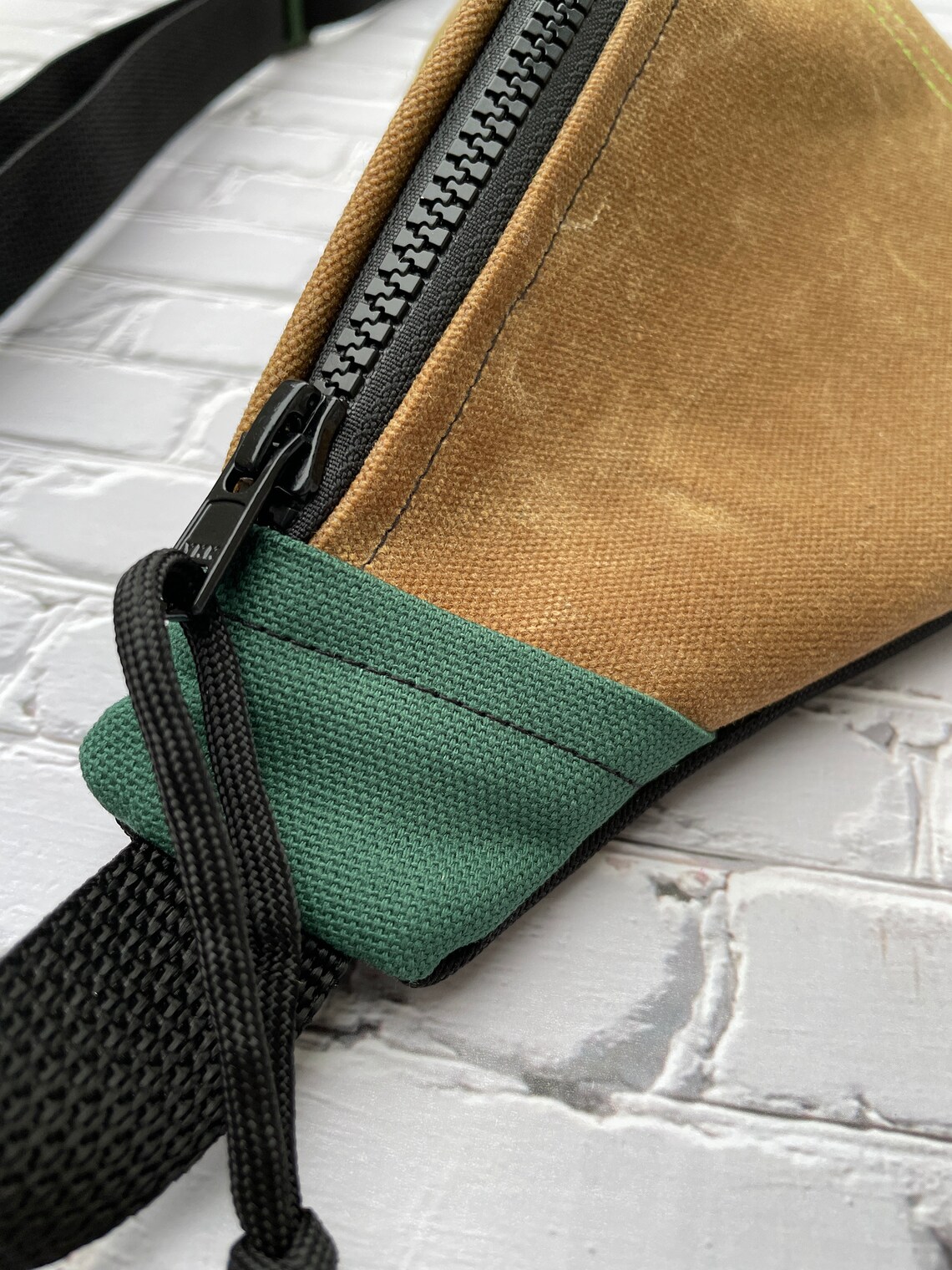 Waxed Canvas Sling Bag Unisex Roller Skate Bum Bag Brown Etsy