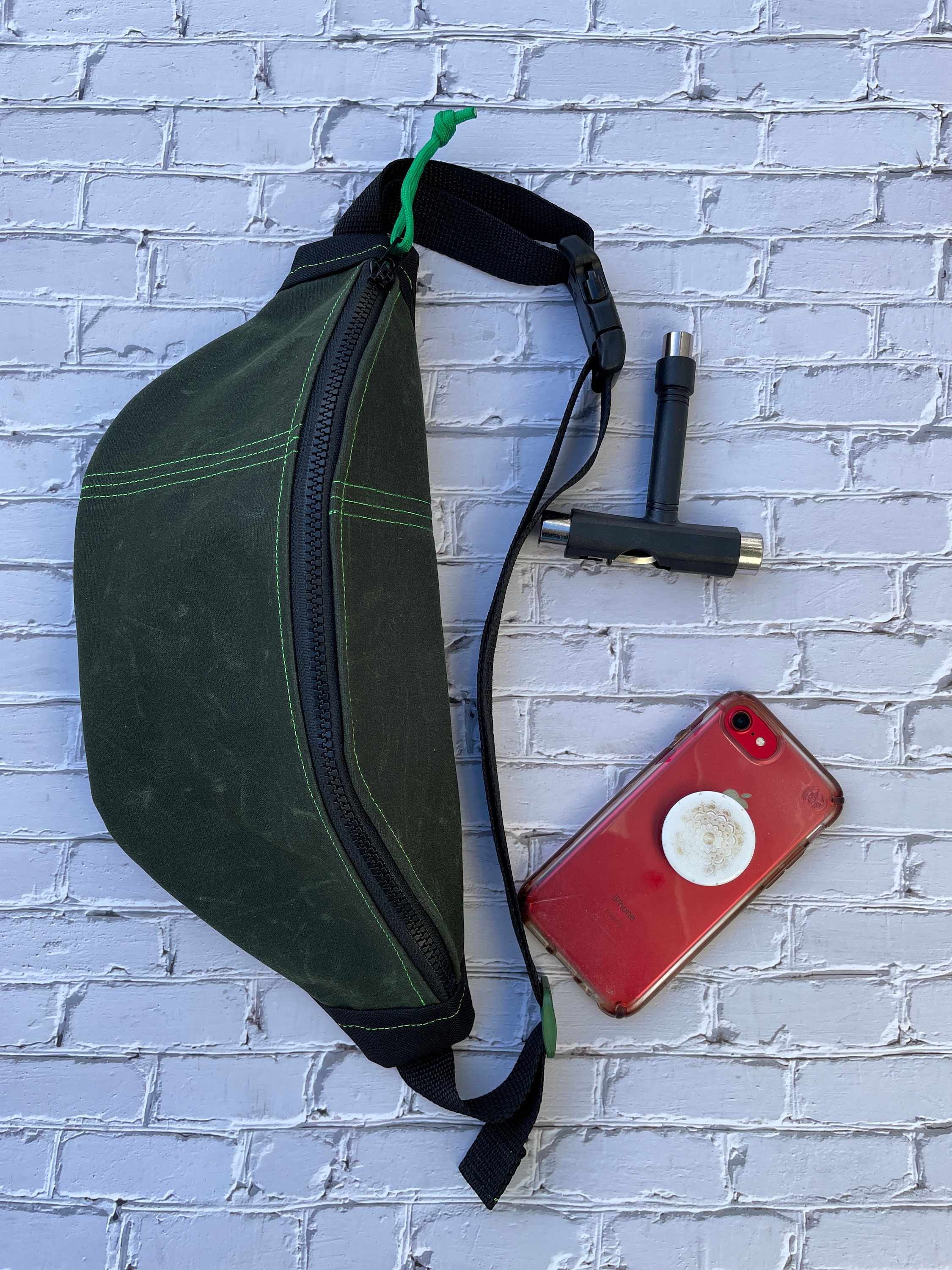 Waxed Canvas Sling Bag for Women or Men Skate Bum Bag Etsy