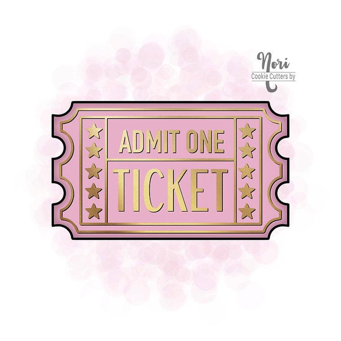 Circus Ticket Cookie Cutter and Optional Stencil - CN1898 - Etsy