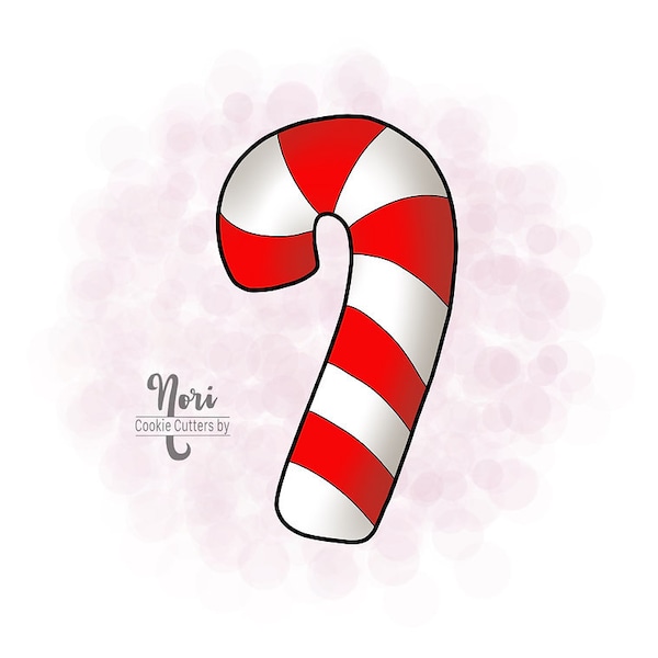 Candy Cane Christmas Cookie Cutter - Cookie Cutters By Nori - CN0437