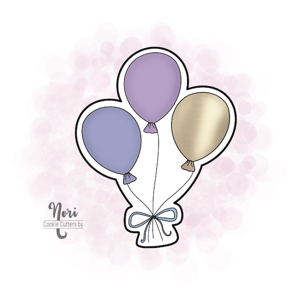 Balloons Cookie Cutter - Cookie Cutters By Nori - CN0535