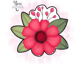 Floral 16 Cookie Cutter - Cookie Cutters By Nori - CN1222