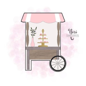 Dessert Cart 1 Cookie Cutter - Cookie Cutters By Nori - CN1592