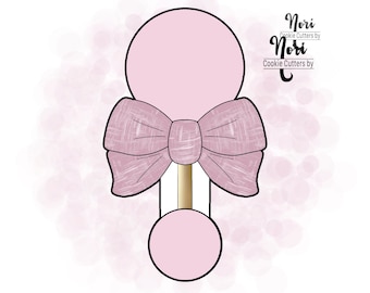Baby Rattle with Bow Cookie Cutter - Cookie Cutters By Nori - CN0215