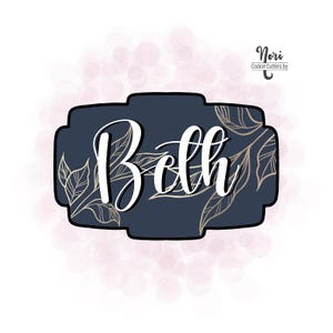 Beth Plaque Cookie Cutter - Cookie Cutters By Nori - CN0719