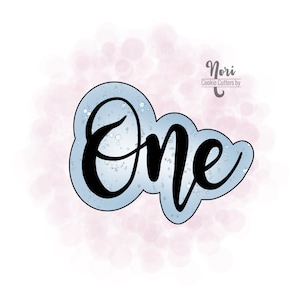 Lettered One Cookie Cutter with optional Stencil - Cookie Cutters By Nori - CN1019