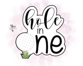 Hole in One Cookie Cutter with optional Stencil - Cookie Cutters By Nori - CN0350