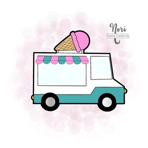 Ice Cream Truck Cookie Cutter - Cookie Cutters By Nori - CN0016