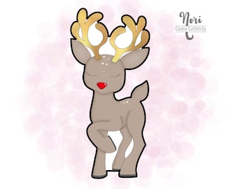 Glam Deer Fawn Woodland Creature Forest Animal Cookie Cutter - Cookie Cutters By Nori - CN0808