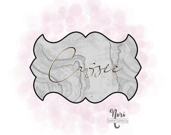 Cassie Plaque Cookie Cutter - Cookie Cutters By Nori - CN0515