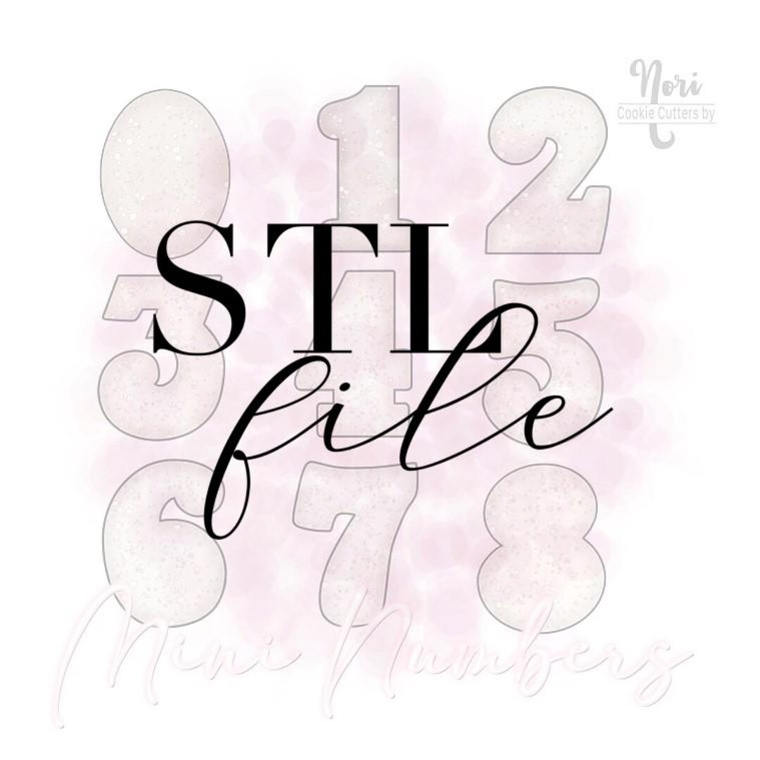 STL File - 2 Inch MINI Numbers Set 9 Piece - Etsy