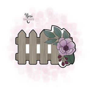 Floral Picket Fence Cookie Cutter - Cookie Cutters By Nori - CN0622