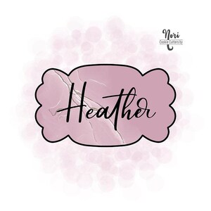 Heather Plaque Cookie Cutter - Cookie Cutters By Nori - CN0695