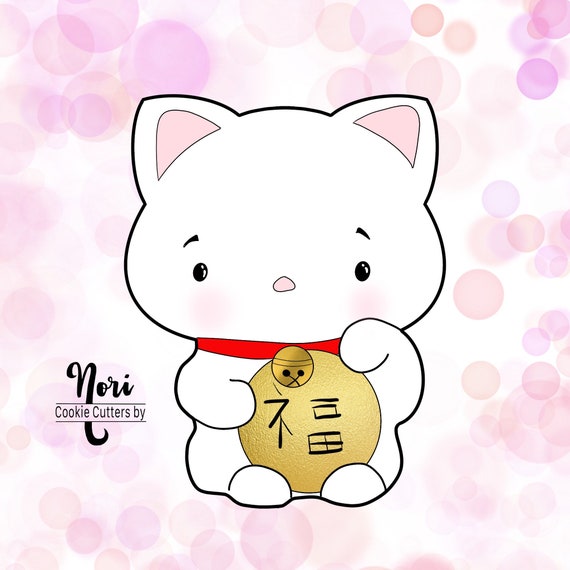 Lucky Cat cookie cutterJapanese Maneki neko cats paw luck wealth biscuit 
