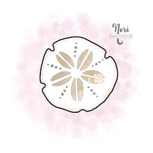 Sand Dollar Cookie Cutter with optional Stencil- Cookie Cutters By Nori - CN0222