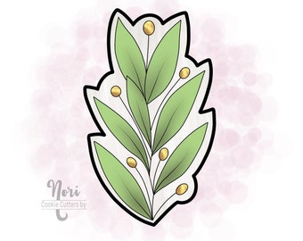 Floral Branch 17 Greenery Cookie Cutter - Cookie Cutters By Nori - CN0868