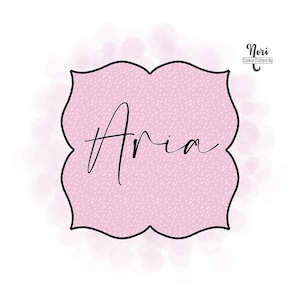 Aria Square Plaque Cookie Cutter - Cookie Cutters By Nori - CN0401