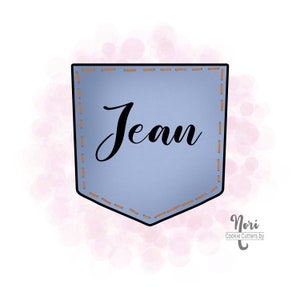 Jean Plaque Cookie Cutter - Cookie Cutters By Nori - CN1129