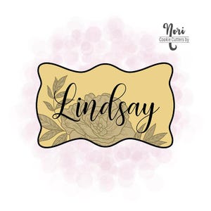 Lindsay Plaque Cookie Cutter - Cookie Cutters By Nori - CN0734