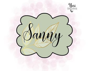 Sanny Plaque Cookie Cutter - Cookie Cutters By Nori - CN0710