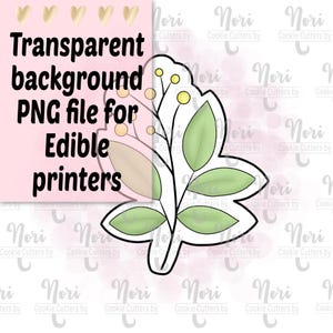 Druckbares transparentes PNG Hintergrundbild für Edible Drucker - KN0102 - Zweig 3