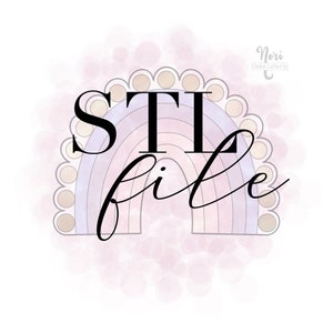 STL file - CN0089 - Scalloped Rainbow - 4 inch