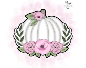 Floral Pumpkin Cookie Cutter - Cookie Cutters By Nori - CN0157