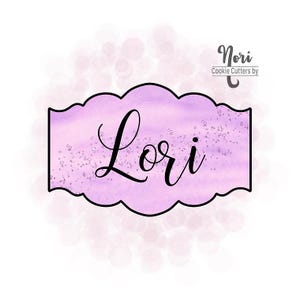 Lori Plaque Cookie Cutter - Cookie Cutters By Nori - CN0009