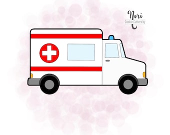 Ambulance Cookie Cutter - Cookie Cutters By Nori - CN0394