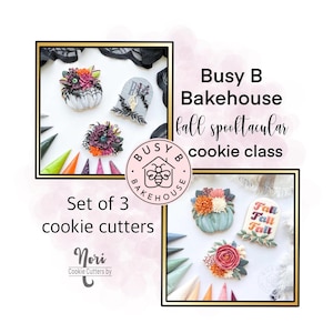 Busy B Bakehouse Fall Spooktacular Cookie decorating class set of 3 cutters - Cookie Cutters By Nori