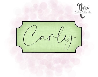 Carly Plaque Cookie Cutter - Cookie Cutters By Nori - CN0134