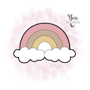 Rainbow and Clouds Cookie Cutter - Cookie Cutters By Nori - CN0003