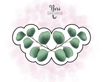 Eucalyptus Branch Greenery Cookie Cutter - Cookie Cutters By Nori - CN0109
