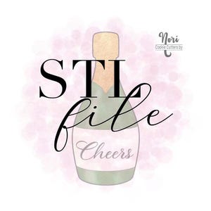 STL file - CN0027 - Champagne bottle - 5 inch