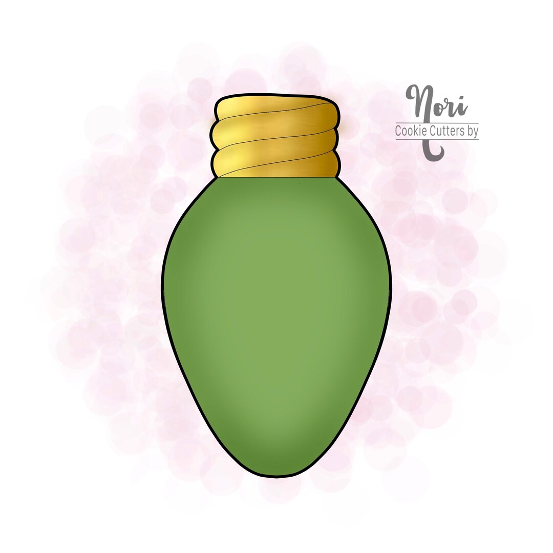 Christmas Light Bulb Cookie Cutter Cookie Cutters by Nori Etsy