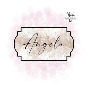 Angela Plaque Cookie Cutter - Cookie Cutters By Nori - CN1777