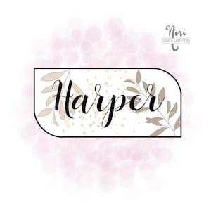 Harper Rectangle Plaque Cookie Cutter - Cookie Cutters By Nori - CN0041