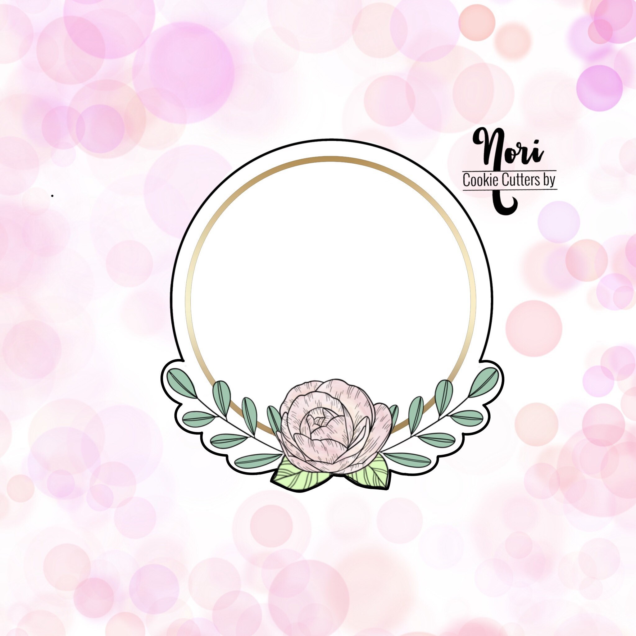 Floral Circle Round Plaque Cookie Cutter Cookie Cutters by - Etsy