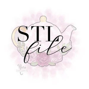 STL file - CN0278 - Floral Tea Pot - 4 and 4.5 inch