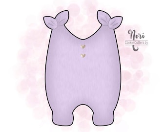 Baby Romper with bow Onesie Cookie Cutter - Cookie Cutters By Nori - CN1825