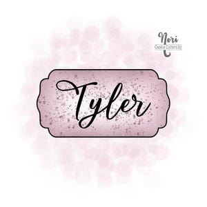 Tyler Plaque Cookie Cutter - Cookie Cutters By Nori - CN1511