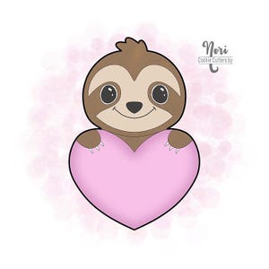 Sloth with Heart Cookie Cutter - CN1724