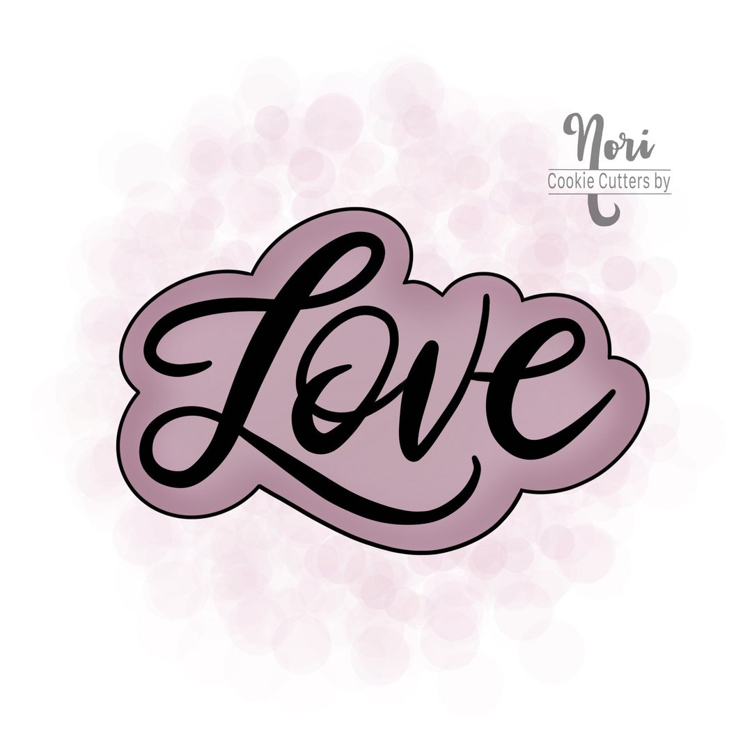 Love Lettered Wedding Cookie Cutter and Optional Stencil - Cookie ...